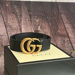 Gucci Textured GG Leather Belt Sz 95